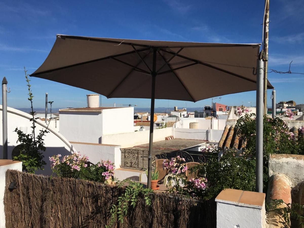 Casa Leon Blanco Carmona Reformada Centrica Con Chimenea Y Terraza Con Vistas Villa Buitenkant foto